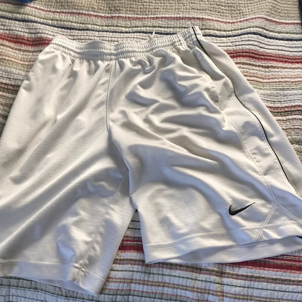 White and black Nike shorts